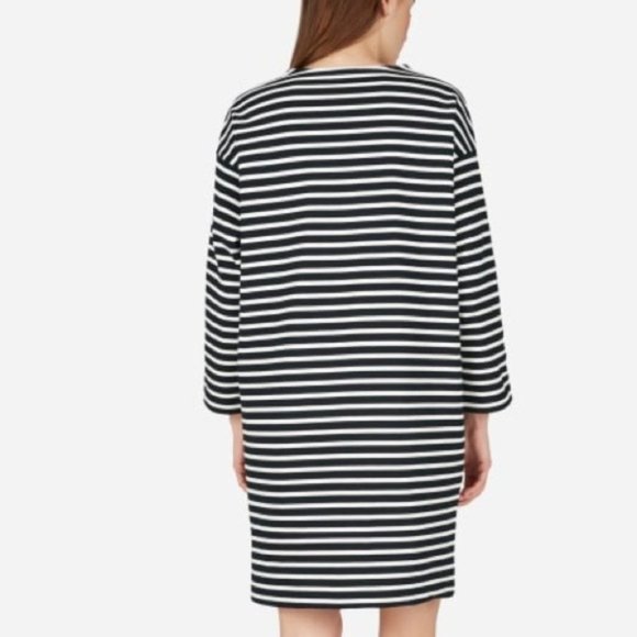 Everlane black and white stripe Breton 3/4 sleeve dress size S - Picture 9 of 9